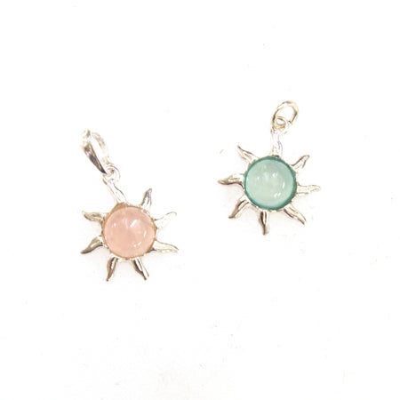 SS Rough Silicon Quartz Pronged Earrings