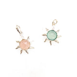 Seafoam Chalcedony Sun Pendants