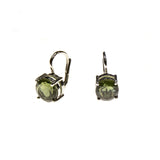 Sterling Silver 8mm Moldavite Earrings