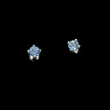 SS 3mm Blue Topaz Studs