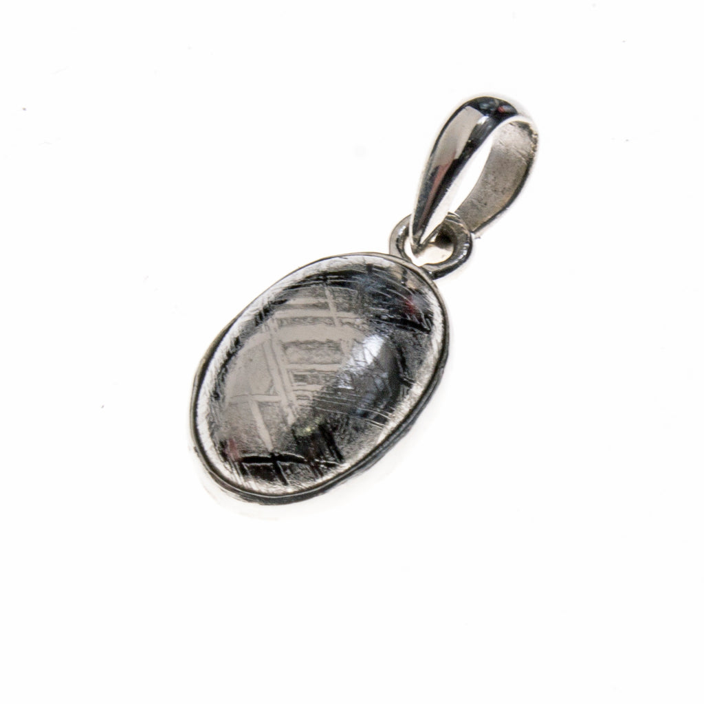 Sterling Silver Meteorite Oval Pendant