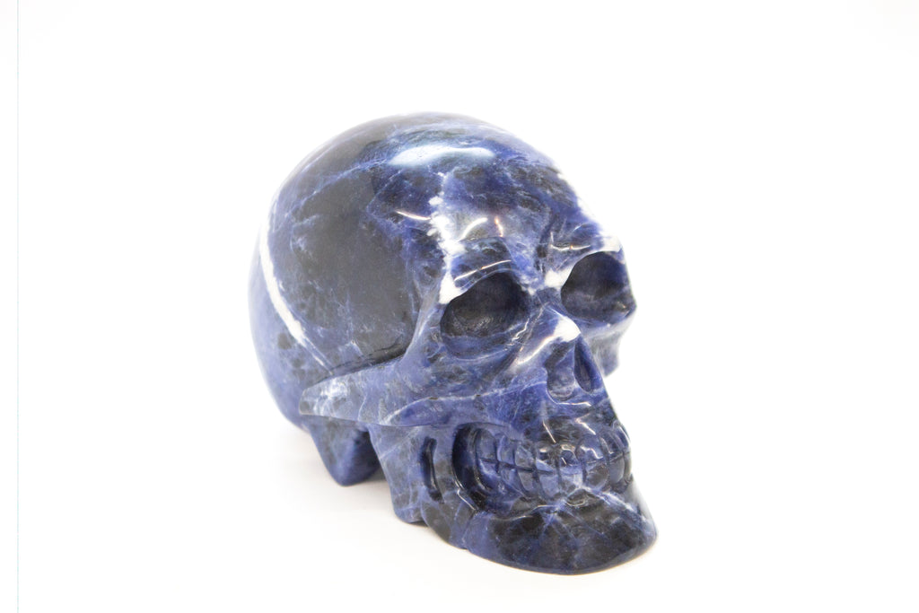 Large Lapis Carved Skull