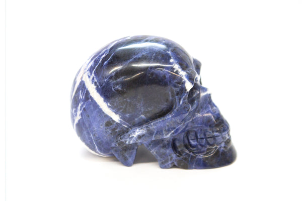 Large Lapis Carved Skull