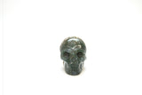 Dark Green Jasper Skull Carving