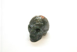 Dark Green Jasper Skull Carving