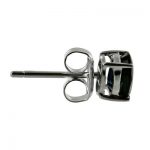 14K White Gold Oval 4mm x 6mm Sapphire Stud Earrings