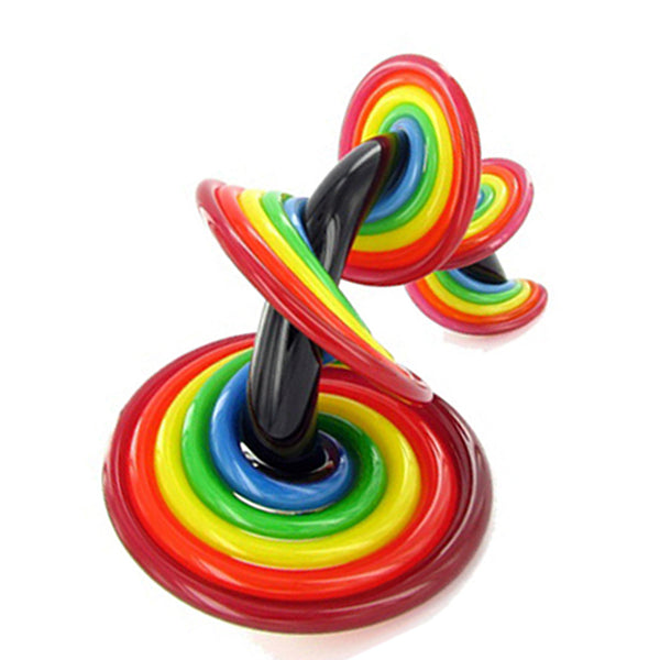Art Glass Black Rainbow Arch Heechee