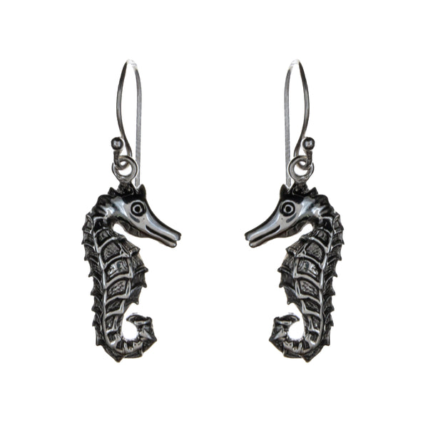 Sterling Silver Seahorse Earrings