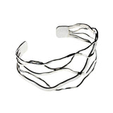 Sterling Silver Wavy Cuff Bracelet