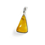SS Butterscotch Amber Triangle Pendant