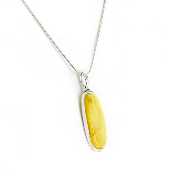 SS Long Butterscotch Amber Necklace
