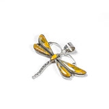 SS Bumblebee Jasper Dragonfly Pendant