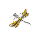 SS Bumblebee Jasper Dragonfly Pendant