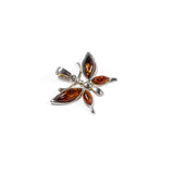 SS Amber Butterfly Pendant
