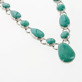 SS Turquoise Circles and Pears Necklace