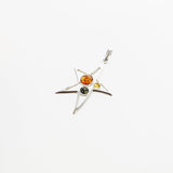 SS Amber Star Pendant