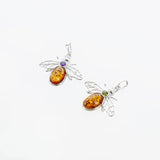 SS Amber Fly Pendant