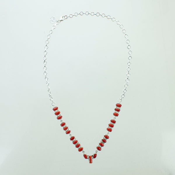 SS Stick Coral Statement Necklace