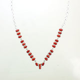 SS Stick Coral Statement Necklace