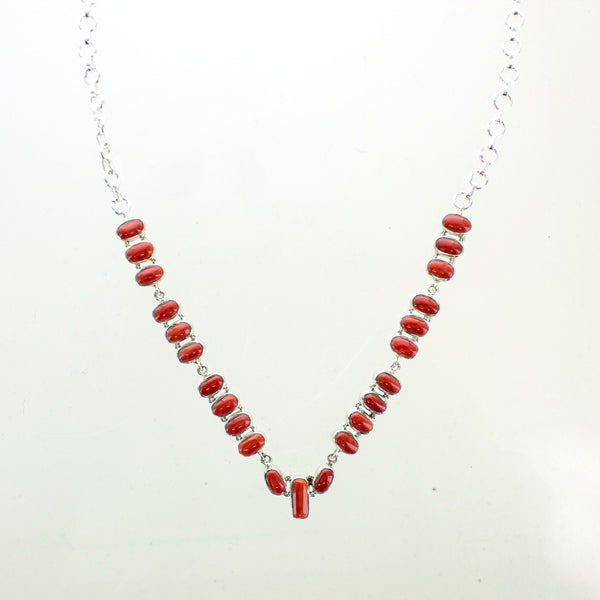 SS Stick Coral Statement Necklace