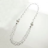 SS Wire Tangle 3 Strand Link Necklace