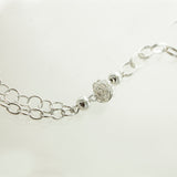 SS Wire Tangle 3 Strand Link Necklace