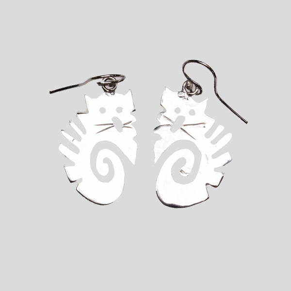 SS Scaredy Cat Spiral Earrings