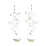 SS Branching Swirl Dangle Earrings