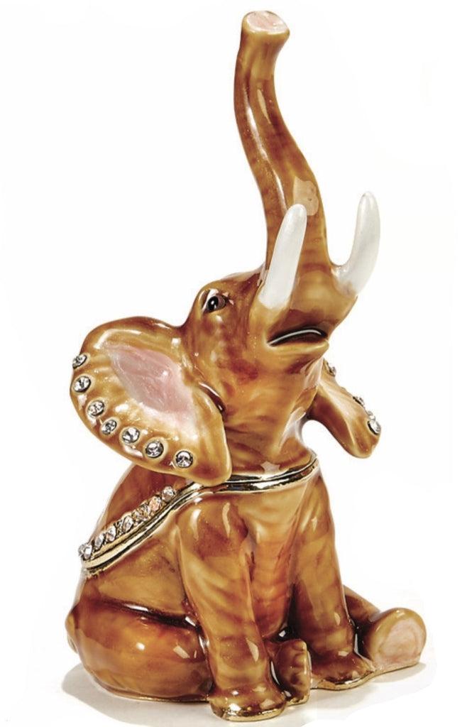 Baby Elephant Cloisonné Box