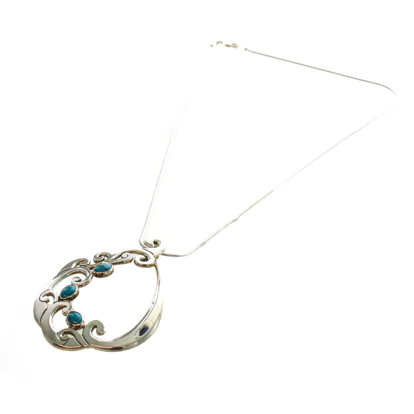 SS Flowering Turquoise Necklace