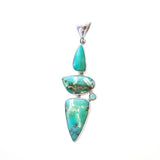 SS Agate Triangles Bezel Pendant