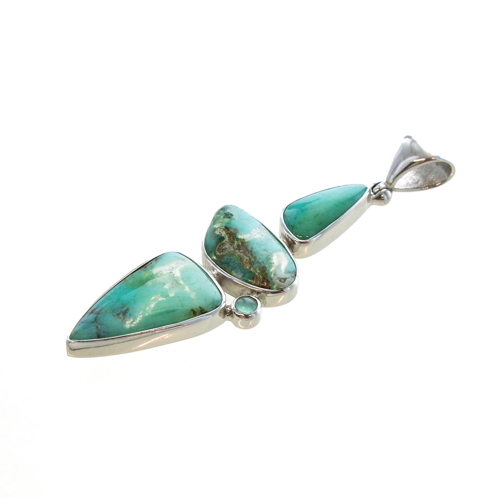 SS Agate Triangles Bezel Pendant