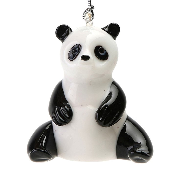 Glass Panda Ornament