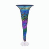 Art Glass Spider Trumpet Vase