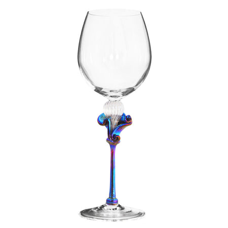 Iridescent Curved Stem Martini Glass