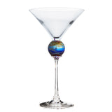 Iridescent Planet Martini Glass