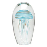Blue and Gold Glow Jellyfish Paperweight