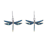 SS Lapis Dragonfly Earrings