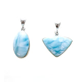 SS Assorted Larimar Bezel Pendants