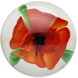 Poppy Globe Paperweight