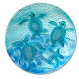 Round Glass Seaturtle Plate