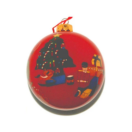 6" Metallic Gold Glass Christmas Tree w/ 9 Ornaments