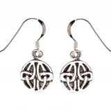 Sterling Silver Celtic Round Dangle Earrings