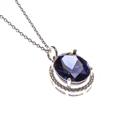 SS Created Tanzanite Oval Set