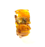 Butterscotch Amber Nugget Elastic Wide Bracelet