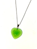 SS Jade Heart Necklace
