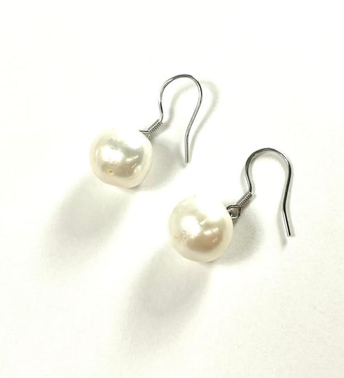SS Pearl 1cm Dangle Earrings