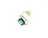 SS Created Green Quartz Rectangle Ring Size 8.25