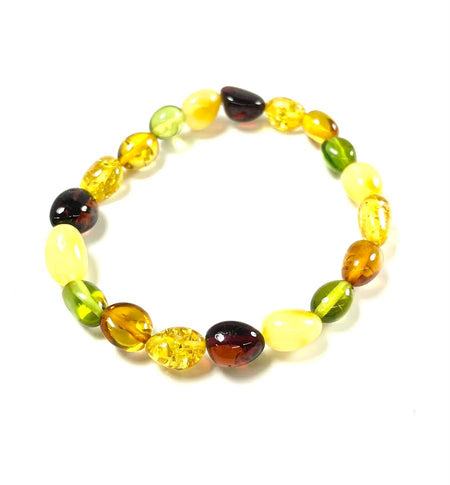 Amber Faceted Disk Beaded Necklace