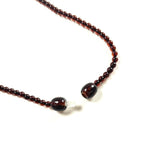 GP Amber Round Bead Drop Necklace